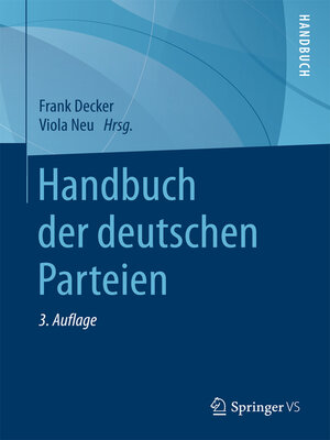 cover image of Handbuch der deutschen Parteien